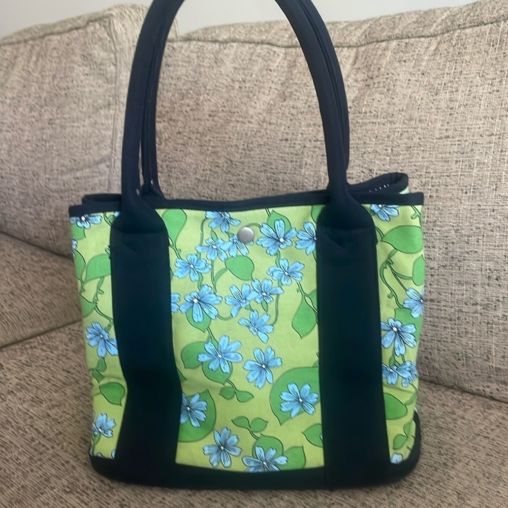 J. Crew Floral Canvas Medium‎ Tote Summer Handbag